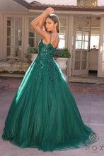 Load image into Gallery viewer, Nox Anabel H1464 - Shimmer Tulle A Line Sequin Prom Dress Ballgown Scoop Neck Pageant