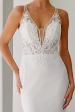 Load image into Gallery viewer, Nox Anabel JE1022L - Sheer Lace A-line Wedding Gown