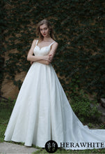 Load image into Gallery viewer, HW3046 HERAWHITE Minimalist Chic Modern Ballgown Wedding Dress With Shoulder Straps