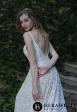Load image into Gallery viewer, HW3044 HERAWHITE Summer Boho Lace Wedding Dress With Spaghetti Straps