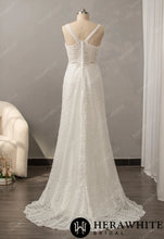 Load image into Gallery viewer, HW2830 HERAWHITE Romantic Boho Lace Sweetheart Neckline Sheath Bridal Dress