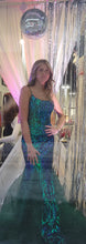 Load image into Gallery viewer, GLS Collective GL3230 - GLS by Gloria Glitter Bead Sheer Bodice Mesh Trumpet Long Dress