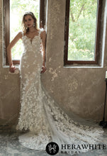 Load image into Gallery viewer, HW3055 HERAWHITE Stunning 3D Petal Lace Wedding Dress And Sparkle Tulle