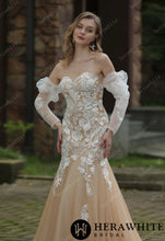 Load image into Gallery viewer, HW3038 HERAWHITE Glamour Sweetheart Neckline Dress With Detachable Sleeves