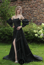 Load image into Gallery viewer, HW3043 HERAWHITE Scoop Neckline Brocade Satin Ballgown With Pockets