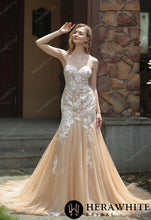 Load image into Gallery viewer, HW3038 HERAWHITE Glamour Sweetheart Neckline Dress With Detachable Sleeves