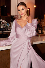 Load image into Gallery viewer, LUXURIOUS LONG SLEEVE SATIN FORMAL GOWN