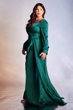 Load image into Gallery viewer, LUXURIOUS LONG SLEEVE SATIN FORMAL GOWN