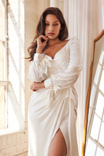 Load image into Gallery viewer, LUXURIOUS LONG SLEEVE SATIN BRIDAL GOWN