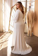 Load image into Gallery viewer, LUXURIOUS LONG SLEEVE SATIN BRIDAL GOWN