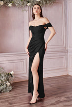 Load image into Gallery viewer, Romantic off the shoulder corset back with perfectly pleated skirt.