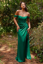 Load image into Gallery viewer, Romantic off the shoulder corset back with perfectly pleated skirt.