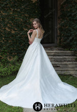 Load image into Gallery viewer, HW3046 HERAWHITE Minimalist Chic Modern Ballgown Wedding Dress With Shoulder Straps