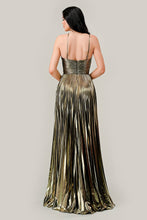 Load image into Gallery viewer, Ladivine C153 - HALTER PLEATED METALLIC A-LINE GOWN
