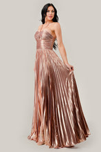 Load image into Gallery viewer, Ladivine C153 - HALTER PLEATED METALLIC A-LINE GOWN