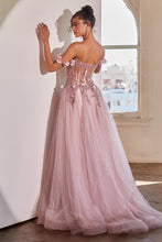 Load image into Gallery viewer, Ladivine CB104 - FLORAL APPLIQUE CORSET TULLE BALL GOWN