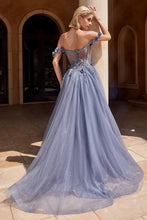 Load image into Gallery viewer, Ladivine CB104 - FLORAL APPLIQUE CORSET TULLE BALL GOWN
