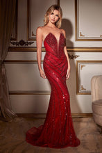 Load image into Gallery viewer, Ladivine CD0216 - STRAPLESS FITTED BEADED GOWN