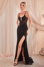 Load image into Gallery viewer, Ladivine CD0220 - SEQUIN FITTED GOWN
