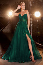 Load image into Gallery viewer, Ladivine CD0230 - STRAPLESS LAYERED TULLE BALL GOWN
