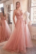 Load image into Gallery viewer, Ladivine CD0230 - STRAPLESS LAYERED TULLE BALL GOWN