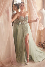 Load image into Gallery viewer, Ladivine CD0230 - STRAPLESS LAYERED TULLE BALL GOWN