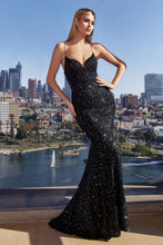 Load image into Gallery viewer, Ladivine CH066 - Sequin Sleeveless V-Neck Mermaid