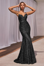 Load image into Gallery viewer, Ladivine CH066 - Sequin Sleeveless V-Neck Mermaid