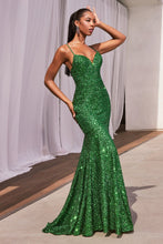 Load image into Gallery viewer, Ladivine CH066 - Sequin Sleeveless V-Neck Mermaid