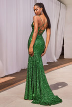 Load image into Gallery viewer, Ladivine CH066 - Sequin Sleeveless V-Neck Mermaid