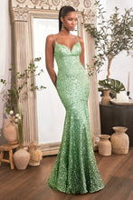 Load image into Gallery viewer, Ladivine CH066 - Sequin Sleeveless V-Neck Mermaid