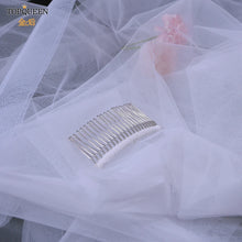 Load image into Gallery viewer, Hand made double teir, 2 layer fingertip length wedding veil - Oh MY LLC Private Label Collection