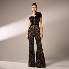 Load image into Gallery viewer, Private Label ABDH80223 - One Shoulder Sequined Jumpsuit Evening Wear