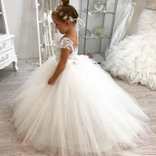 Load image into Gallery viewer, Princess Lace Bodice Organza Ball Gown Flower Girl Dress