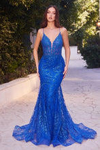 Load image into Gallery viewer, Ladivine A1252 - LACE EMBELLSIHED MERMAID GOWN