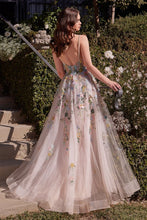 Load image into Gallery viewer, Ladivine A1460 - MULTICOLOR FLORAL A-LINE GOWN