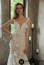 Load image into Gallery viewer, HW3055 HERAWHITE Stunning 3D Petal Lace Wedding Dress And Sparkle Tulle