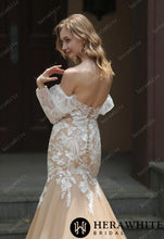 Load image into Gallery viewer, HW3038 HERAWHITE Glamour Sweetheart Neckline Dress With Detachable Sleeves