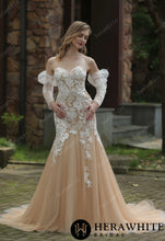 Load image into Gallery viewer, HW3038 HERAWHITE Glamour Sweetheart Neckline Dress With Detachable Sleeves