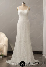 Load image into Gallery viewer, HW2830 HERAWHITE Romantic Boho Lace Sweetheart Neckline Sheath Bridal Dress