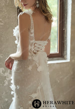 Load image into Gallery viewer, HW3055 HERAWHITE Stunning 3D Petal Lace Wedding Dress And Sparkle Tulle