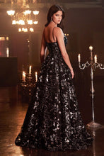 Load image into Gallery viewer, Sequined floral print A-line gown - Ladivine CB073