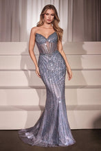 Load image into Gallery viewer, Ladivine CC398 - STRAPLESS BEADED FITTED GOWN
