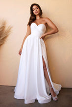 Load image into Gallery viewer, STRAPLESS SATIN BRIDAL BALL GOWN