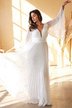 Load image into Gallery viewer, ELEGANTLY FLOWING PLEATED CHIFFON GOWN