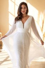 Load image into Gallery viewer, ELEGANTLY FLOWING PLEATED CHIFFON GOWN