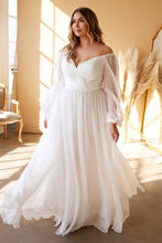 Load image into Gallery viewer, ROMANTIC SWEETHEART SHEER SLEEVE CHIFFON DRESS