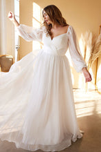 Load image into Gallery viewer, ROMANTIC SWEETHEART SHEER SLEEVE CHIFFON DRESS