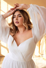 Load image into Gallery viewer, ROMANTIC SWEETHEART SHEER SLEEVE CHIFFON DRESS