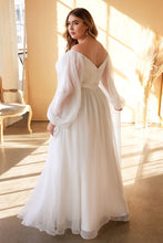 Load image into Gallery viewer, ROMANTIC SWEETHEART SHEER SLEEVE CHIFFON DRESS